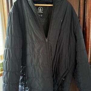 Volcom Men's Black Quilted Puffer Coat
